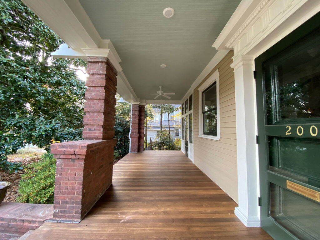 Porch floors of historic house