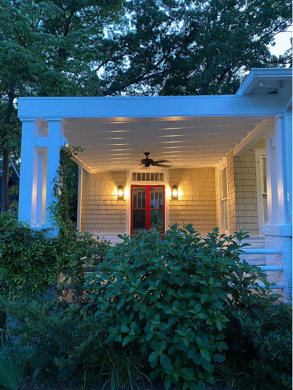 Red Patio Doors of Historic Home