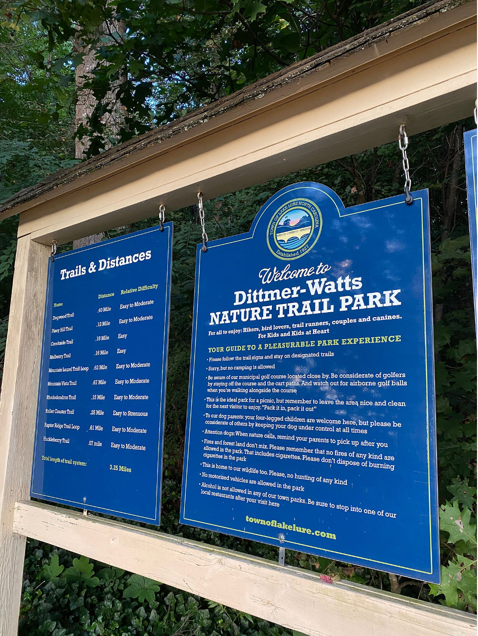 Dittmer-Watts Nature Trail at Lake Lure, NC
