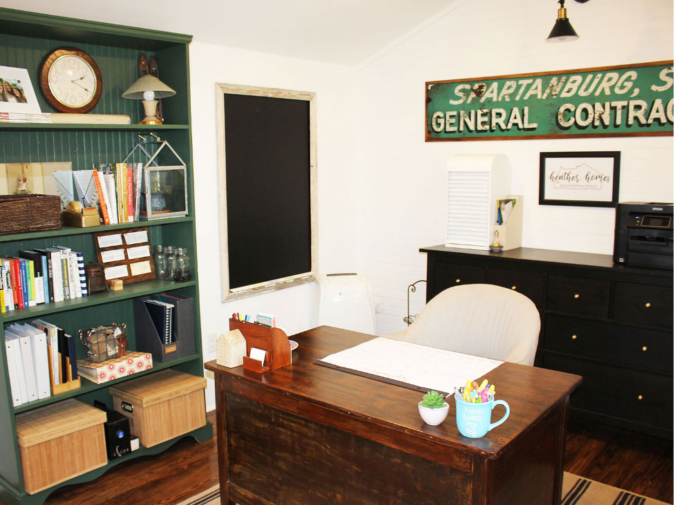 She Shed Office Interior