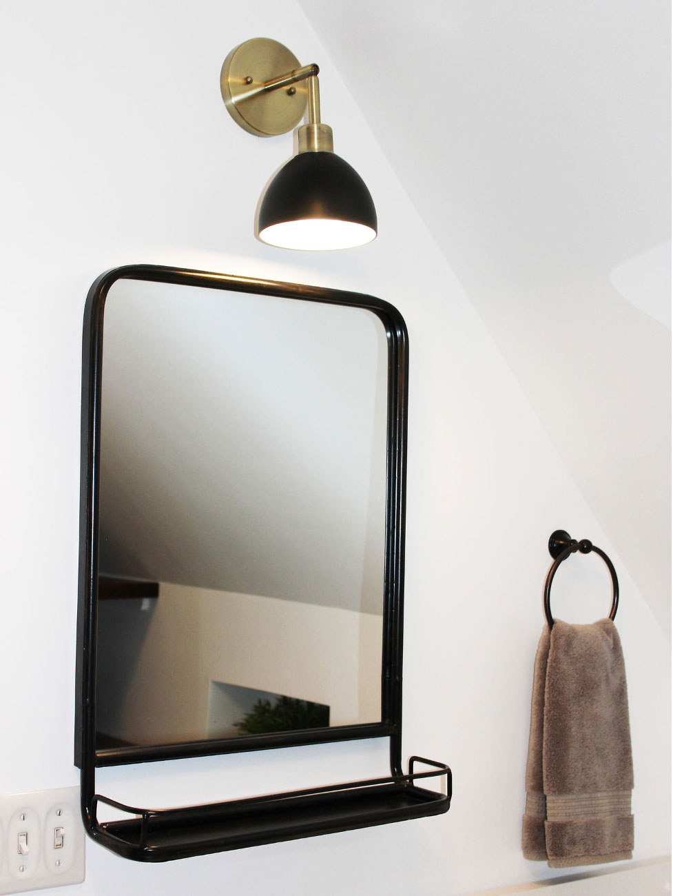 Bathroom Mirror and Wall Sconce