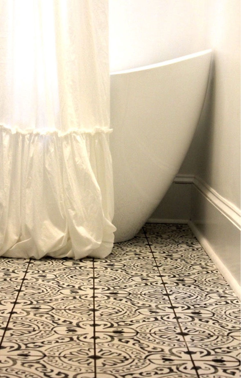 Bathroom Vintage Tile and Clawfoot Tub