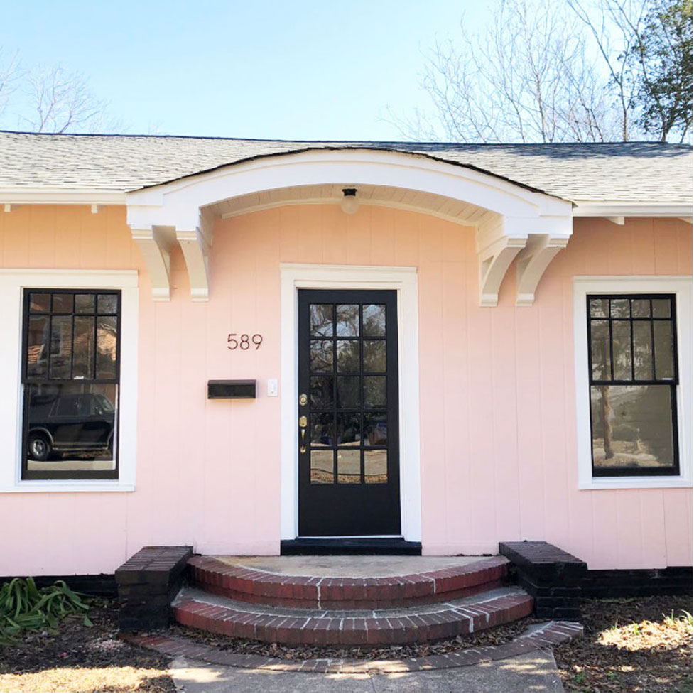 Pink House Exterior Transformation