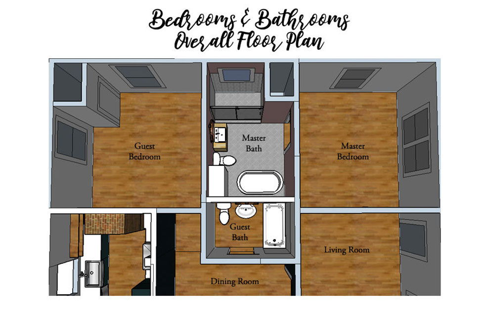 Bedroom and Bathroom Floor Plan