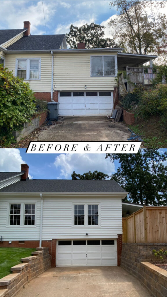 Gable Roof Before & After