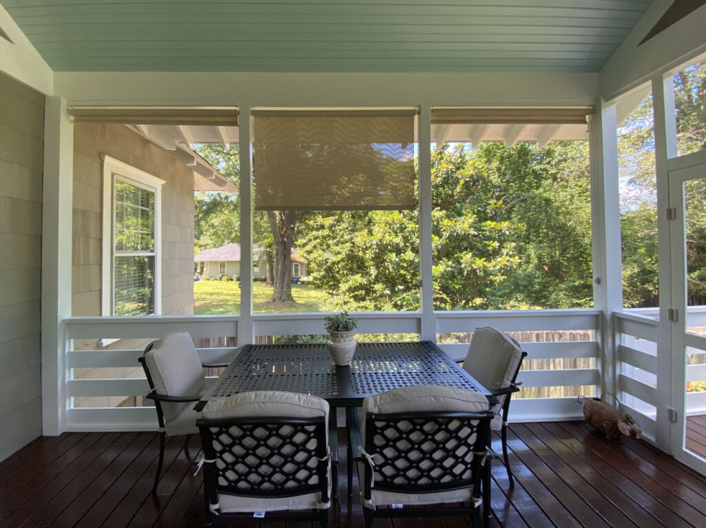 Screened Porch Outdoor Seating Area