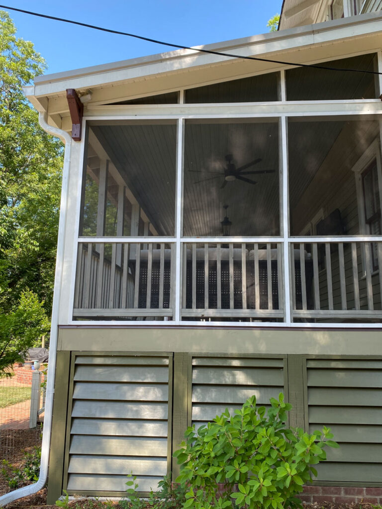 Screen Porch Addition to Historic Home