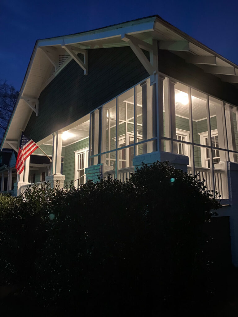 Screened Porch of Historic Home