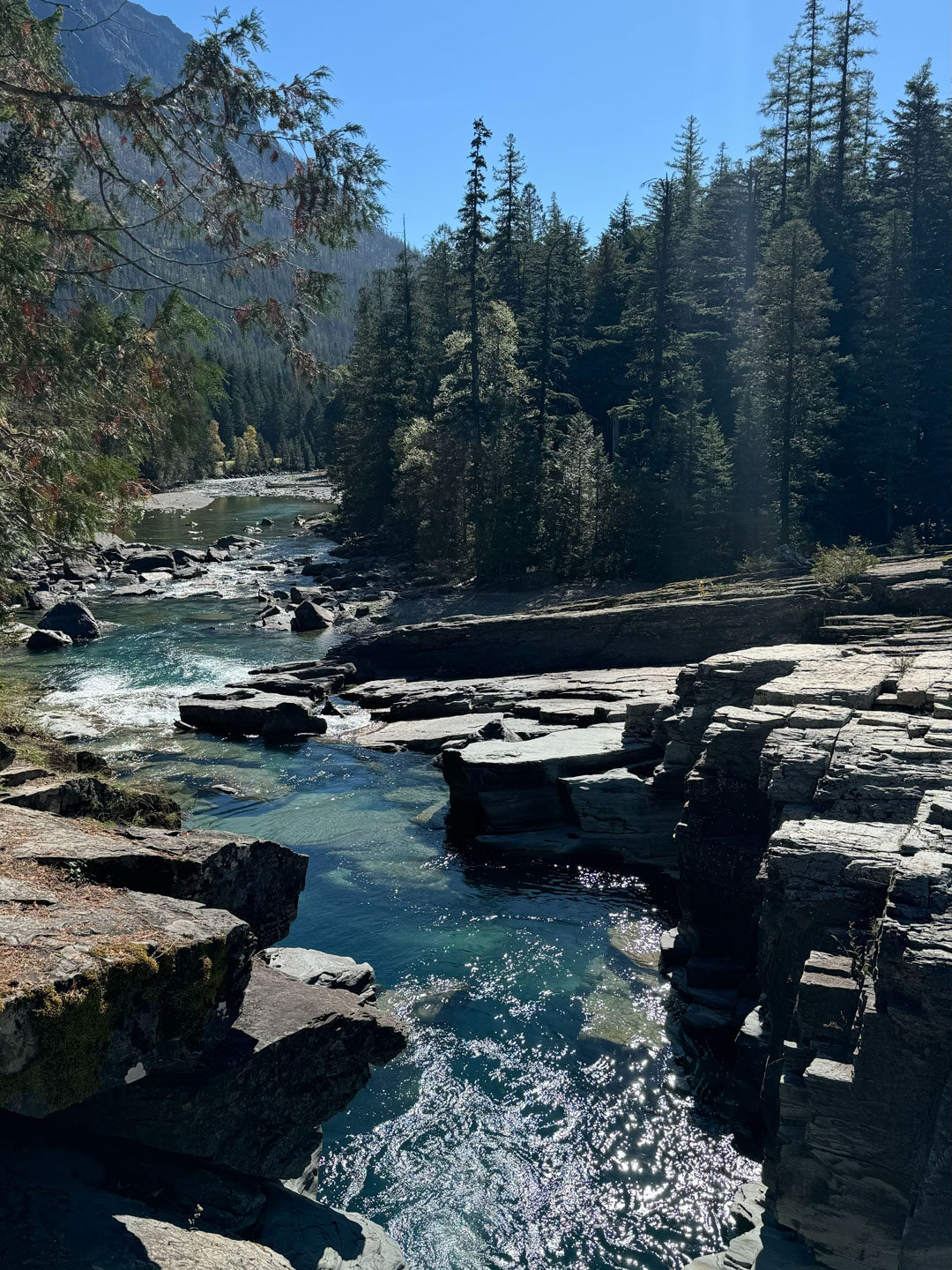 McDonald Falls in Glacier National Park