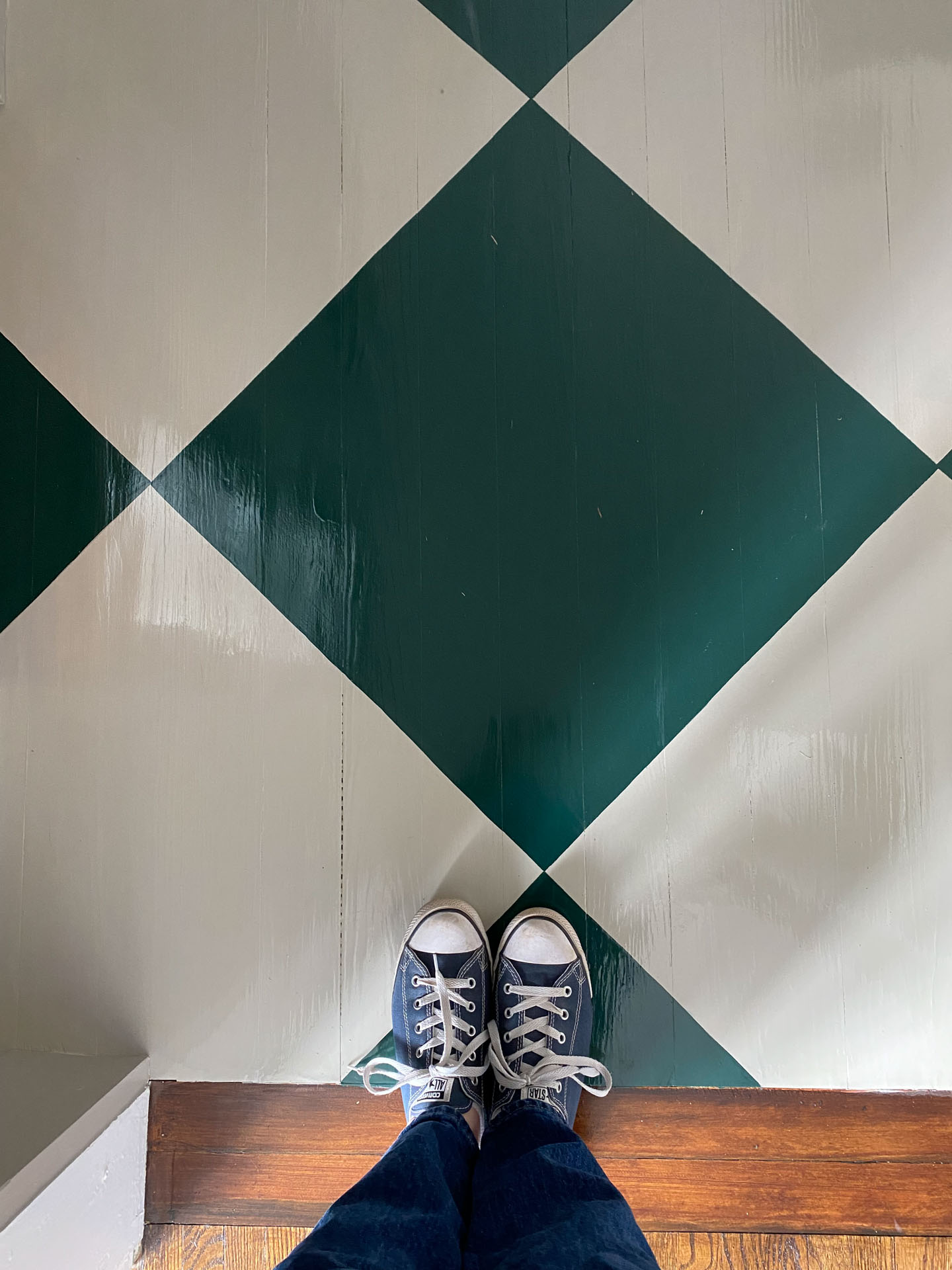 Checkerboard Floors in Kitchen at Peronneau Place