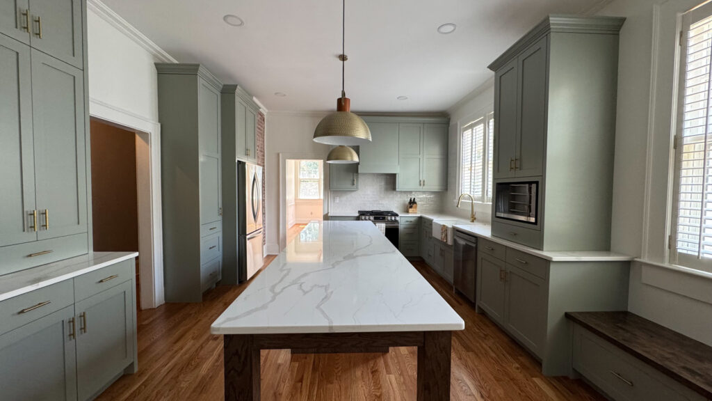 Green Kitchen Cabinets