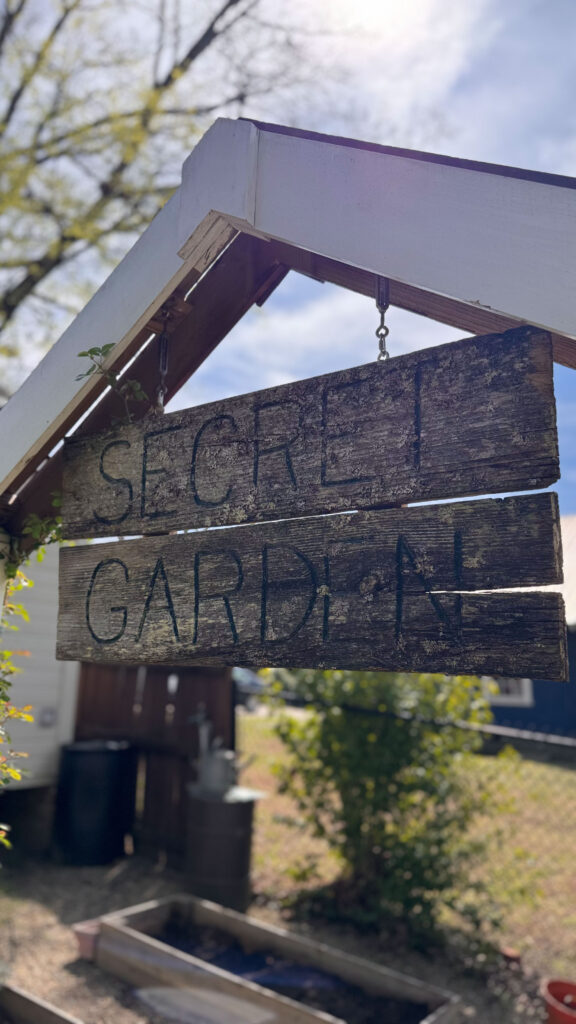Secret Garden Sign